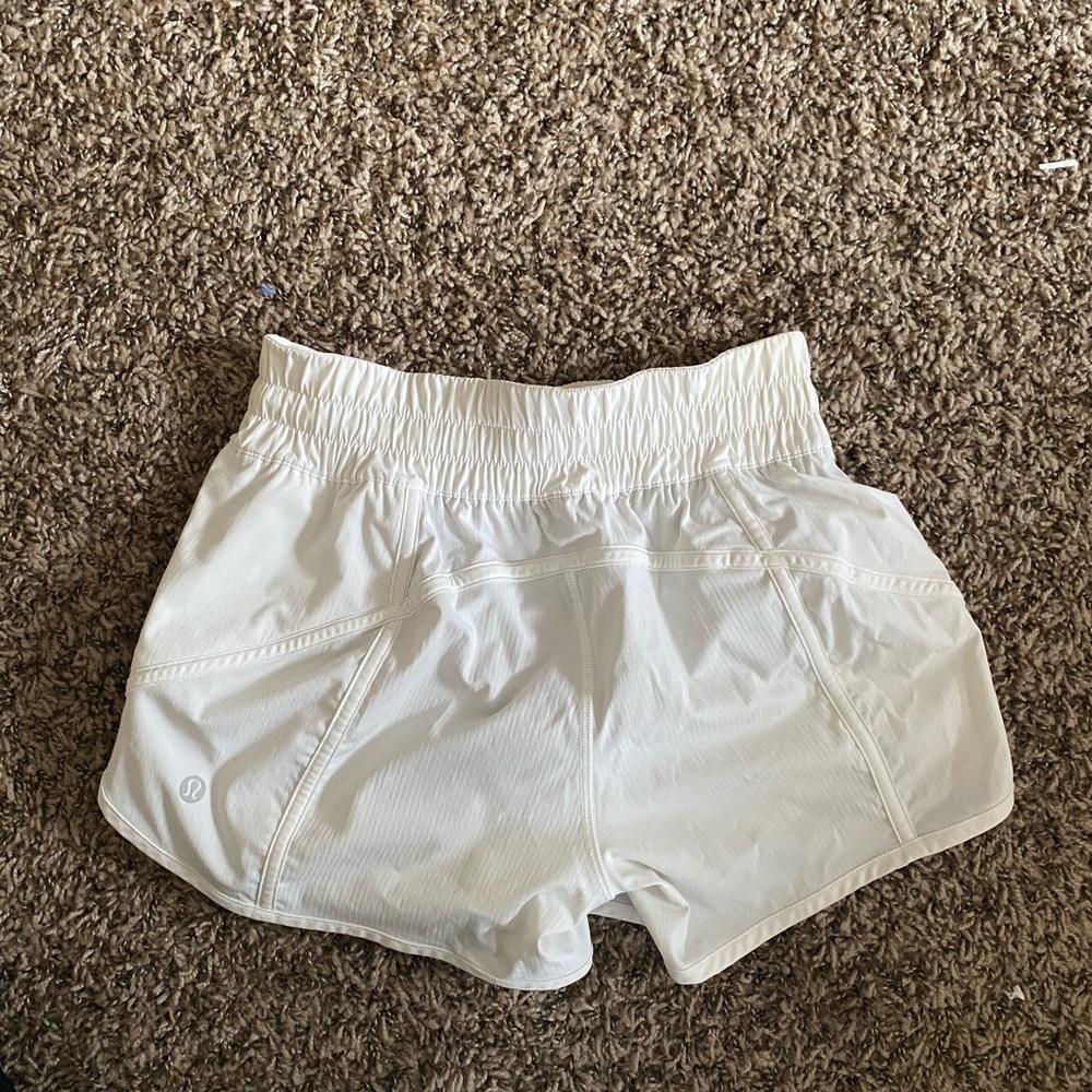 White Lululemon Tracker Short